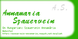 annamaria szauervein business card